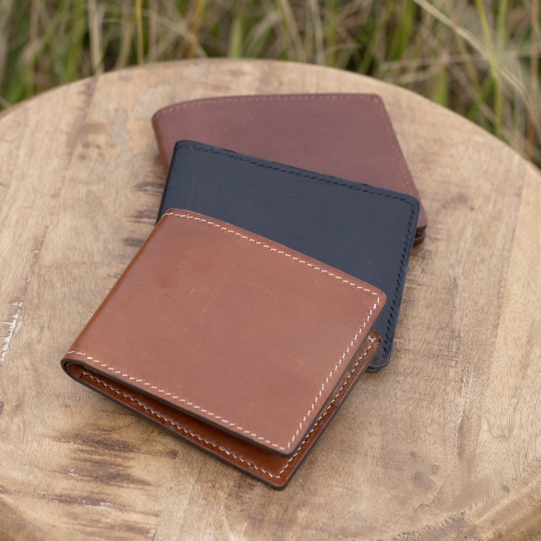 Porta Leather Men's Wallet Collection in Black, Brandy and Cognac
