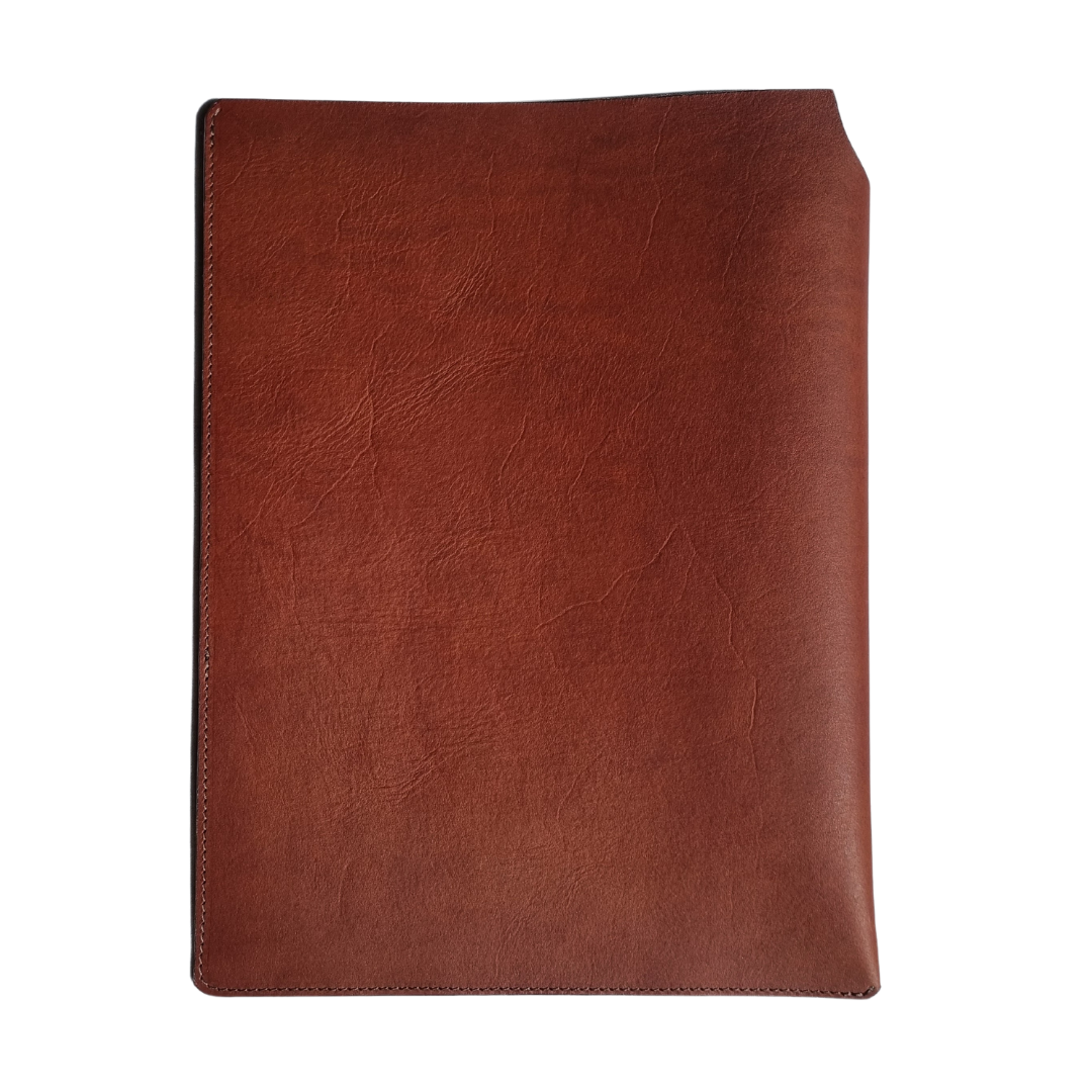 Porta Leather laptop and tablet slip in Heritage brown