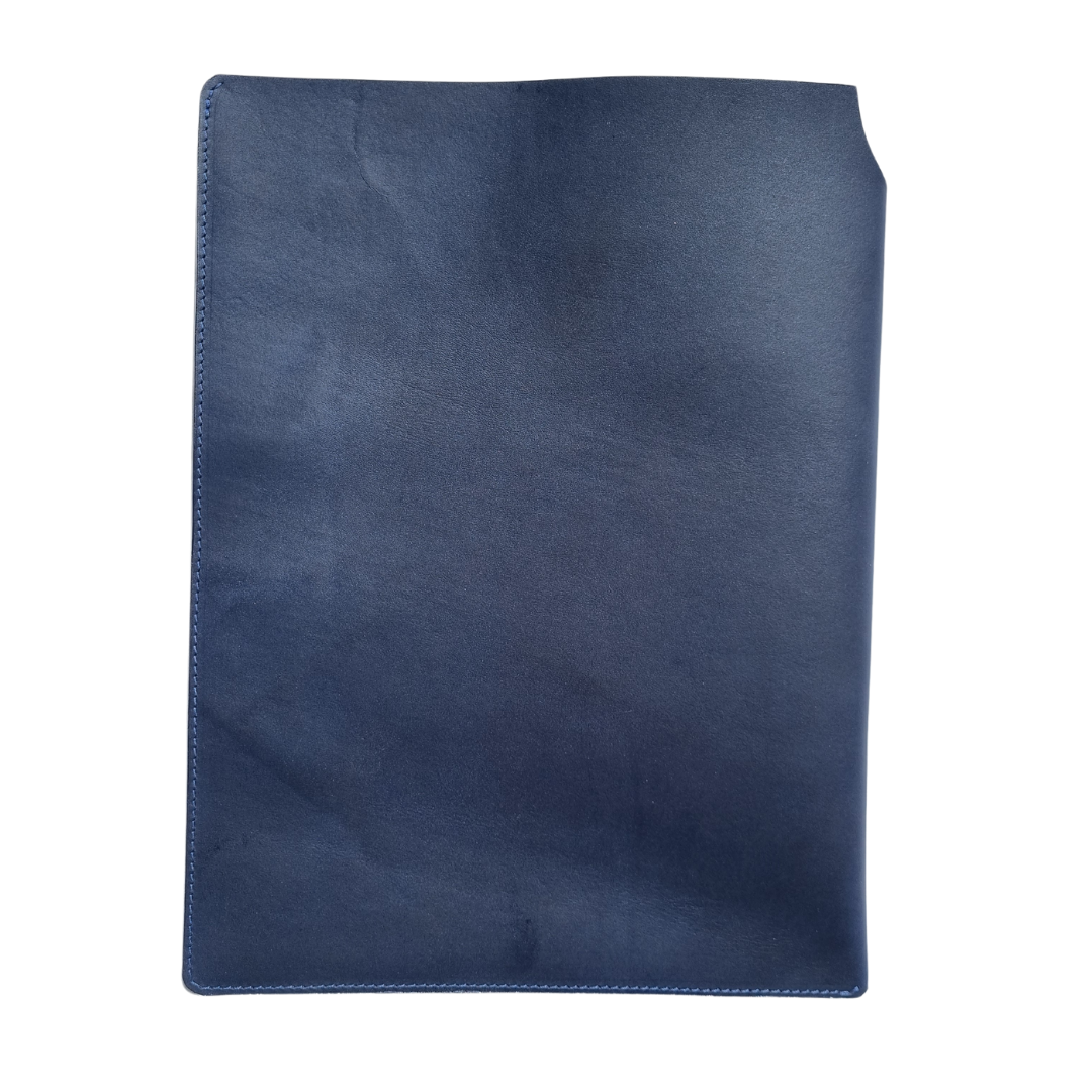 Porta Leather laptop and tablet slip in Heritage navy