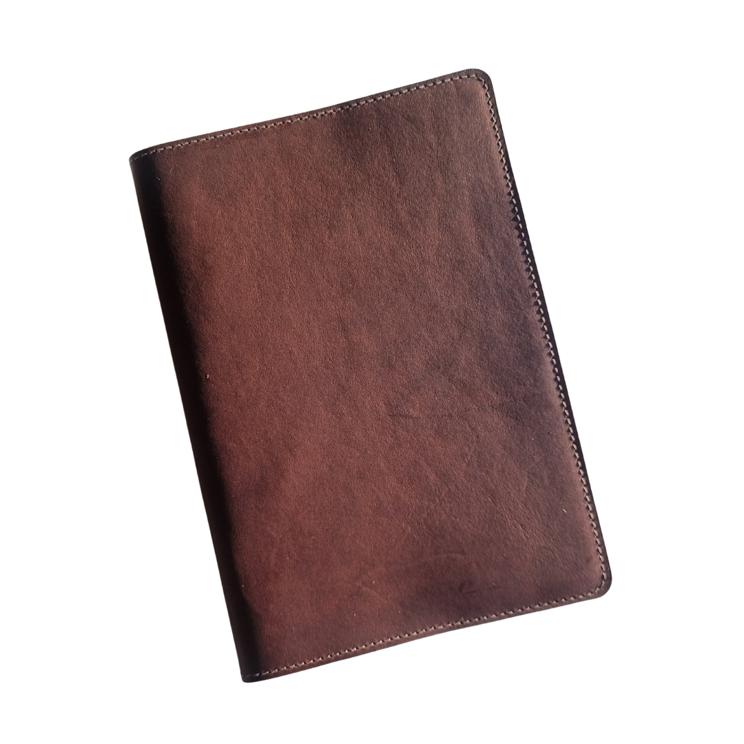 Porta Leather Notebook Slip covers in Heritage Dark Brown