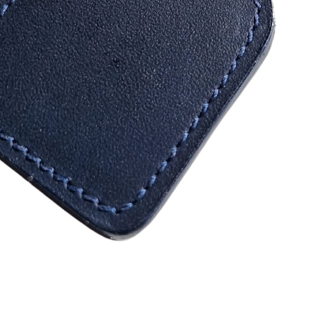 Heritage Navy Bovine Colour Swatch for the Porta Leather Passport Wallet