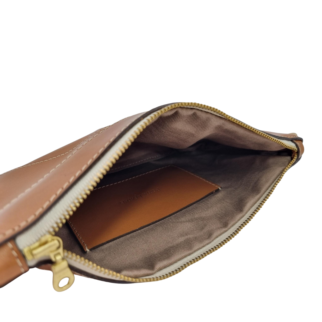 Interior view of Porta Leather Wristlet Clutch