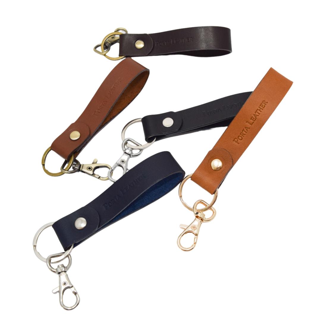 Porta Leather Classic Keyring Range of colours