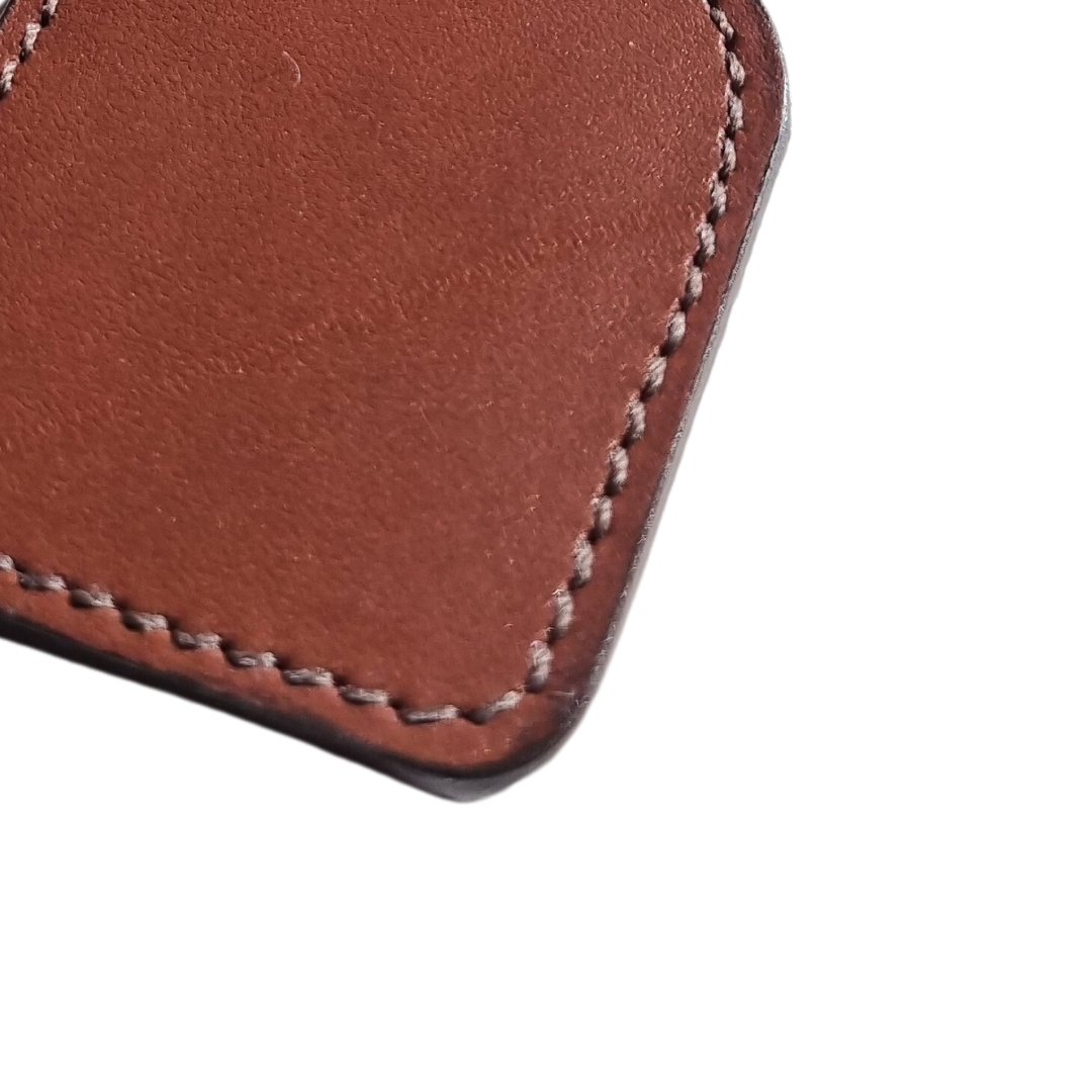 Porta Leather Business Card Slip Brown Swatch