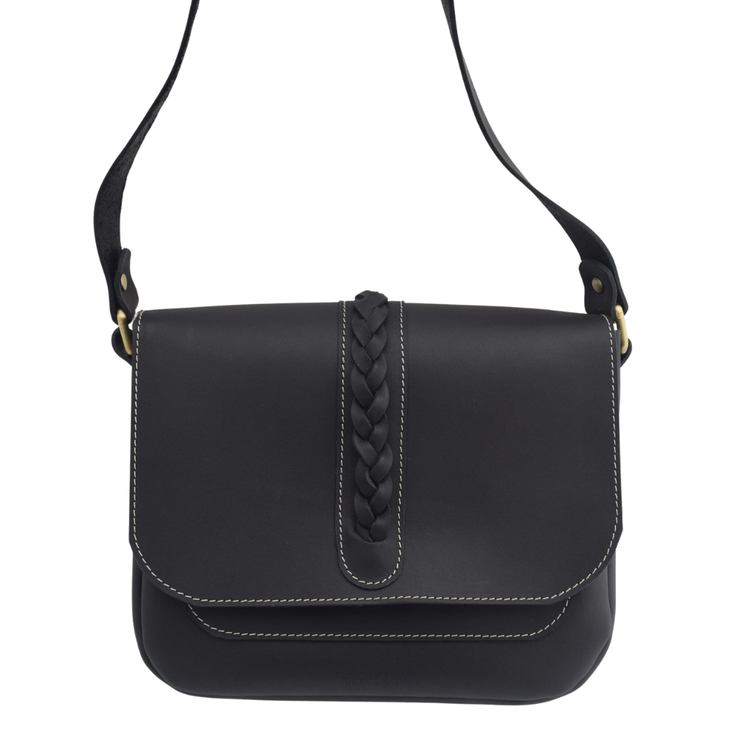 Cora Saddle Bag in heritage black