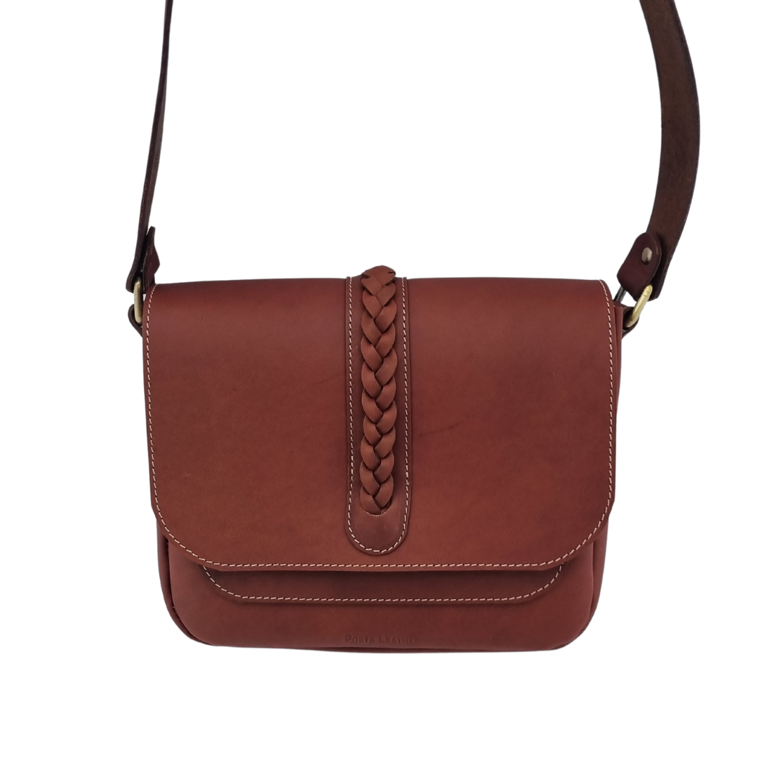 Cora Saddle Bag in heritage brown